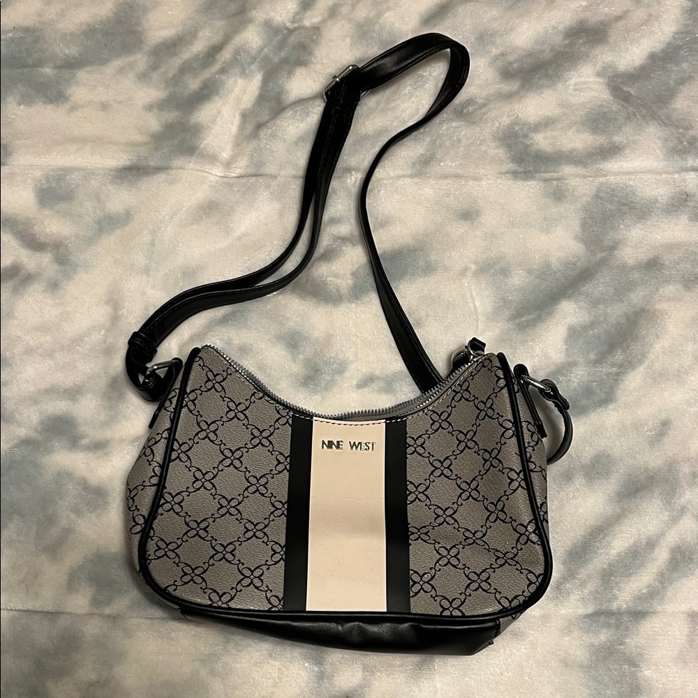 Nine West Black and Gray Purse